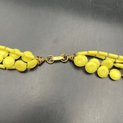 Extra Long Yellow Bead Necklace Bright Vibrant Colorful Bold 56 In Vintage