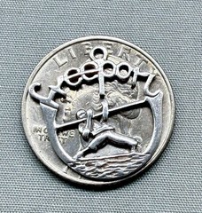 2 Vintage Sterling Silver Freeport Bahamas Charm Limbo El Casino Caribbean