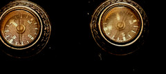 vintage Guglielmo Cini Sterling earrings clip on COMPASS yes they are compesses