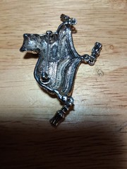Vintage Signed Avon Silver Tone Marcasite Green Eyes Cat Brooch Pin