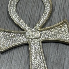 Vintage 925 Sterling Silver Egyptian Ankh Cross Pendant 2.5 Inches 10 Grams
