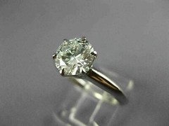 LARGE TIFFANY & CO GIA 1.52CT DIAMOND PLATINUM GOLD ENGAGEMENT RING E VS2 #26497