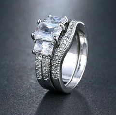 3Ct Art Deco Vintage Style Lab Created Diamond Engagement 14k Gold White FN Ring