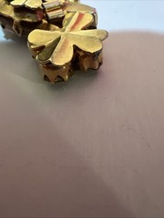 Juliana Delizza Elster Topaz AB Glass Rhinestone Gold Tone Bracelet *FOR REPAIR
