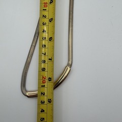 Monet Gold Tone Snake Chain Necklace Curved Bar Pendant Adjustable