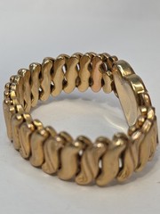 Vintage Marine Logo On Heart Expandable Sweetheart Bracelet Gold Tone