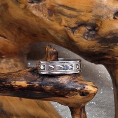 Vintage Artist Mark Sterling Silver 925 Heart Band Ring 7.5 – 7.75