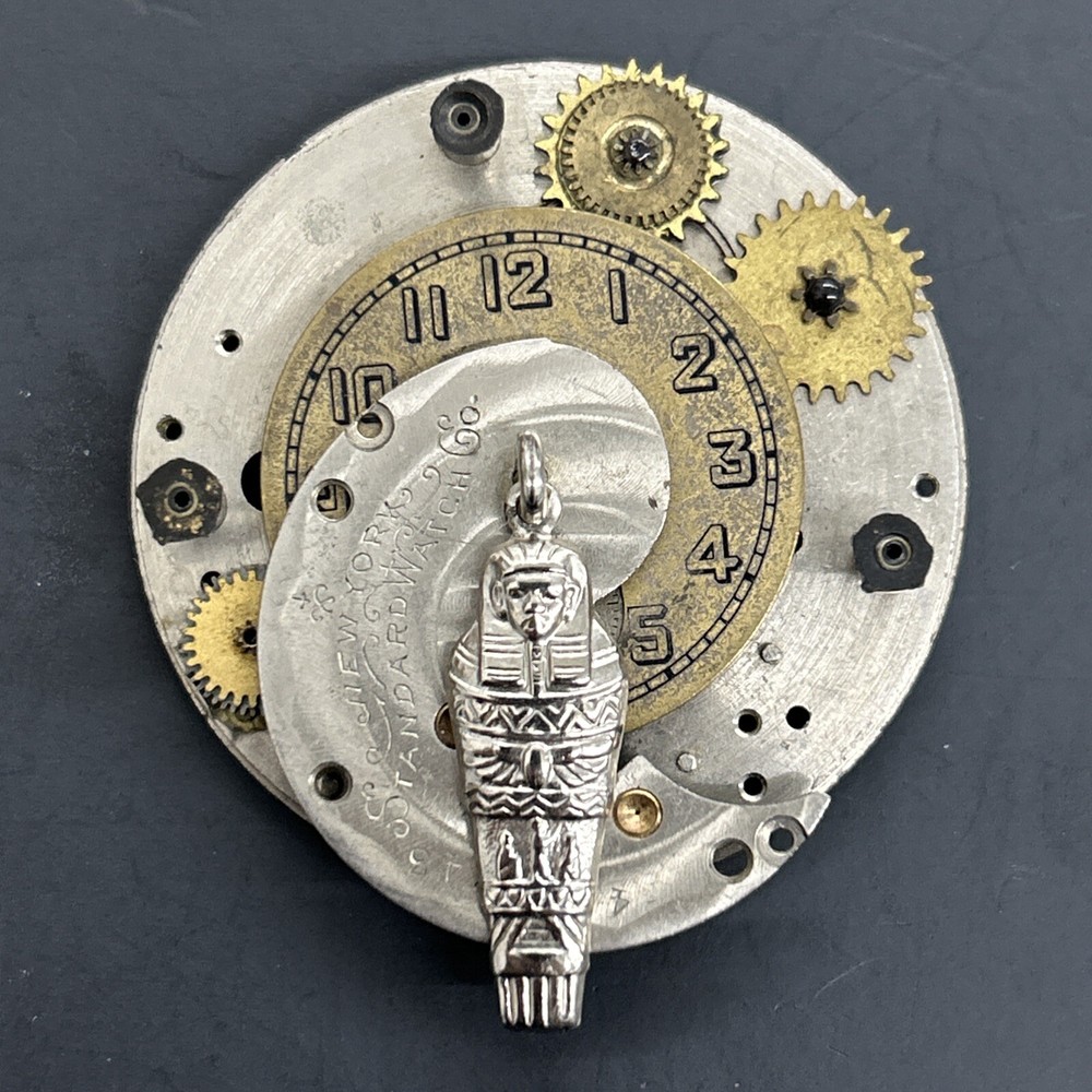 Steampunk Clockwork Brooch Parts Approx 1-3/4” Wide P21