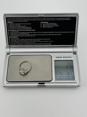 Vintage 18 Karat White Gold Art Deco 0.38 Carat Old European Cut Diamond Ring