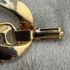 Vintage Chunky Necklace Gold Tone 17” Heavy 80s