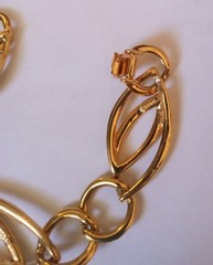 Vintage Gold Tone Chain Link Trifari Bracelet Signed 7 Inches