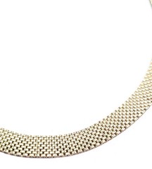 Vintage NANASI 12K Gold Filled Mesh Necklace 47 Grams 15.5 Inch Collar