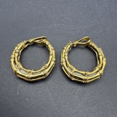 Lot of 4 Pairs Vintage Gold Tone Clip-On Earrings Faux Pearl Enamel Rhinestone