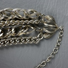 Vintage ART Arthur Pepper Necklace Gold Tone 5 Strand Chain 13-18″