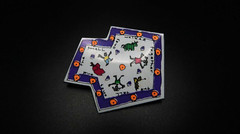 Tall One Small One Walk Together Brooch Pin 4.5cm