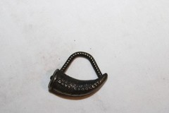 Vintage Davy Crockett Horn-Shaped Silver Tone Classic Retro Charm Pendant