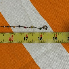 Vintage Rainbow Glass Bead Necklace Handcrafted Bohemian Jewelry 18”