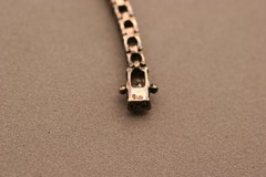 Vintage Sterling Silver 925 CZ Tennis Link Bracelet 6 1/2″ long 10.96 grams