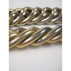 Necklace 19 In Metal Goldtone Chain Statement Festival Heavy Vintage Toggle WEAR