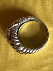 VTG One Owner / DAVID YURMAN triple cable 14kt GOLD “X” ring / Size 8.5 / 12.9 G