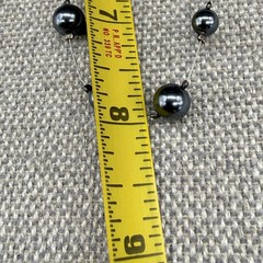 Vintage Carol Lee Necklace Black Imitation Pearl Beaded Choker Signed