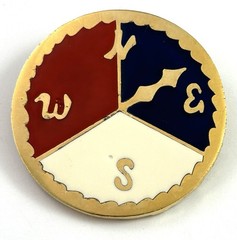 Vintage Compass Brooch Pin Nautical Women’s Jewelry Gold Plated With Enamel