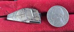 3 Vintage Tie Clasps GE Locomotive, The Thinker, DPED Balfour General Electric