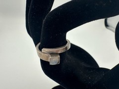 4.65g Vintage Sterling Silver 925 Adjustable Square Ring Size 7 M