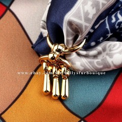 Sallys Quality 100% Copper Scarf Ring Mini Brooch For Ribbon & Silk Scarves