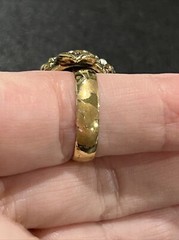 vintage ring size 7 faux pearls adjusts estate jewelry Some Band Wear