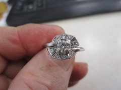 Victorian Diamond Ring, European Cut, .42 Ct Center,Bypass Mtng,WOWZA RING $1119