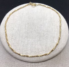 Vintage Gold Over Sterling Silver 925 Twist Design Bracelet 8″ V595