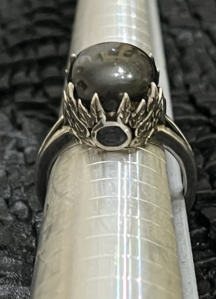 Signed STS Chuck Clemency Sterling Silver “Gems Out of Africa” Ring Size 9