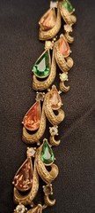 1950’s Adolph Katz Era CORO Scheherazade Jewel Tone 3 Piece Rhinestone Demi Set
