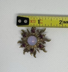 Mixed Brooch Lot Costume Jewelry Gold Tone Mix Pins Rhinestones Opal Onyx