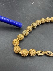 Vtg Monet Avon Gold Tone Filigree Ball Orb Bracelet, Necklace Dangle Earrings