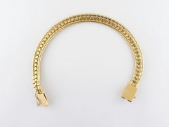 Vintage Portuguese 19K Yellow Gold Articulated Line Bracelet Turquoise Clasp