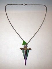 Rare Antique DESIGNER NECKLACE Bakelite MID CENTURY MODERN PURPLE LUCITE