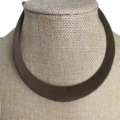 BEAUTIFUL Egyptian Brass Choker With Mother Of Pearl Inlay Collar Bib Necklace