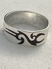 Sterling 925 Silver Vintage Southwest Estate Ring Size 8.5 Weighs 5.2 Gram 7.5mm