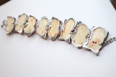 Carved Koi Fish Bracelet .925 Silver