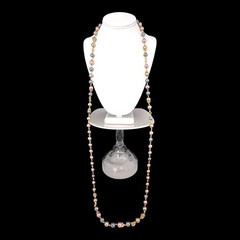 Vintage Joan Rivers Necklace Czech Glass Pearls Extra Long Wear Many Ways 7P