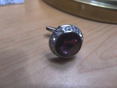 Pair Of Cufflinks – New No Brand Name On Cufflinks Purple Stone