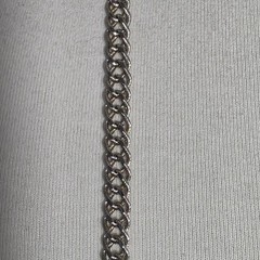 Monet Long Silver-Tone Curb Chain Necklace Textured Rope-Like Appearance