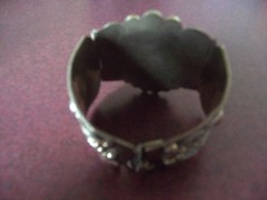 BEAUTIFUL UNIQUE VINTAGE MEXICAN SILVER BRACELET VERY ORNATE APPROX. 2 3/8″ WIDE