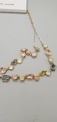 NWT Loft double strand goldtone glass stone basic outfit averted necklace bl01