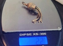 Victorian 1860 9 Carats Gold Tassel 2.2 Gr 1.5 In