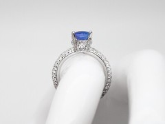 Estate $6000 3ct Natural Tanzanite VS G Diamond 18k White Gold Ring Band