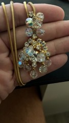 Vintage Juliana Crystal Waterfall Bib Necklace – D&E Verified, Aurora Borealis