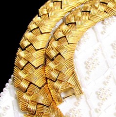 VTG NAPIER GP BRAIDED WOVEN CHAIN 16″ NECKLACE ELEGANT CLASSIC EXC